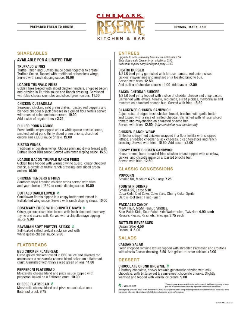 Reserve Kitchen & Bar - Towson